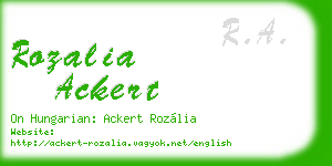 rozalia ackert business card